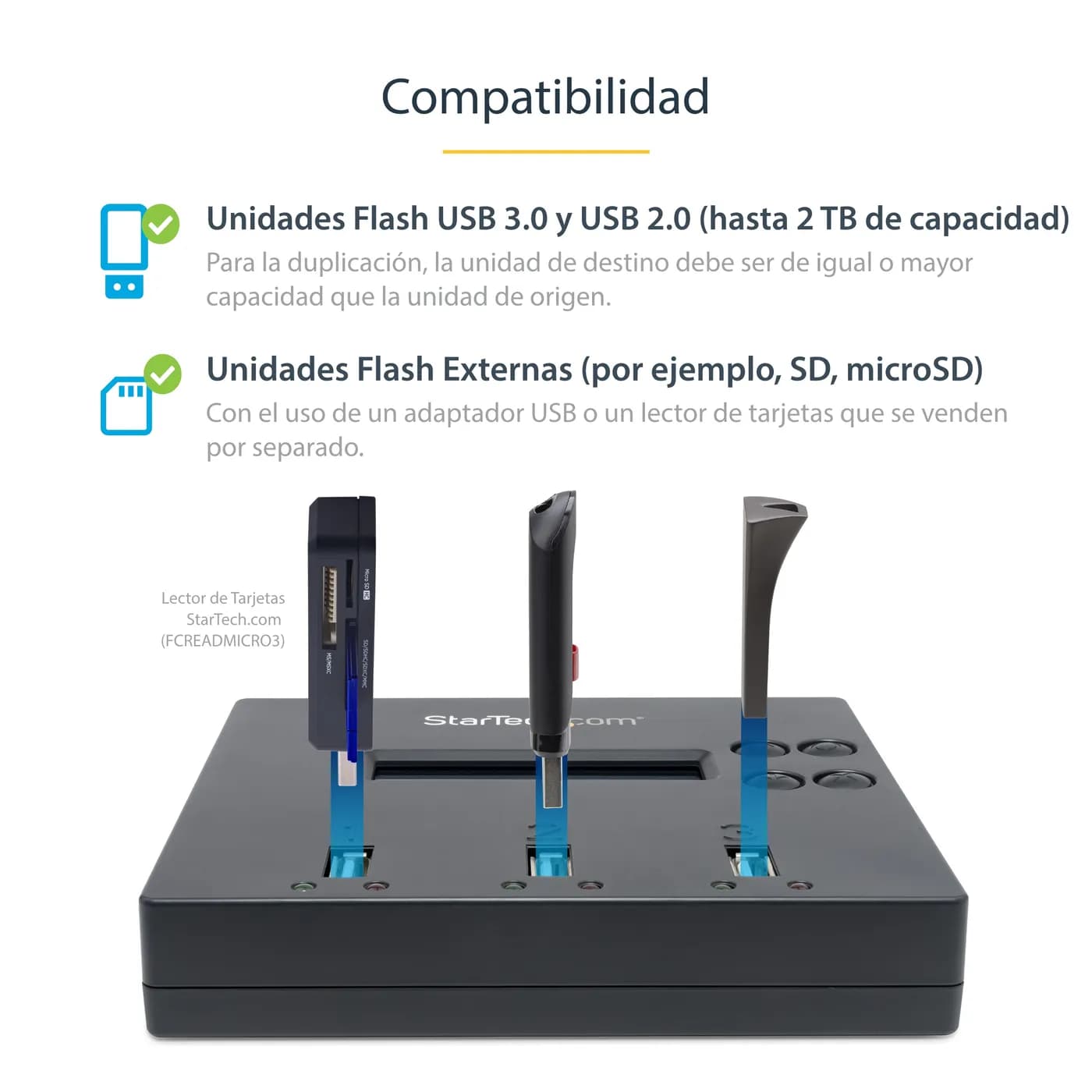 StarTech.com Clonador Autónomo 1:2 para Memorias USB - Copiador de Uni 10