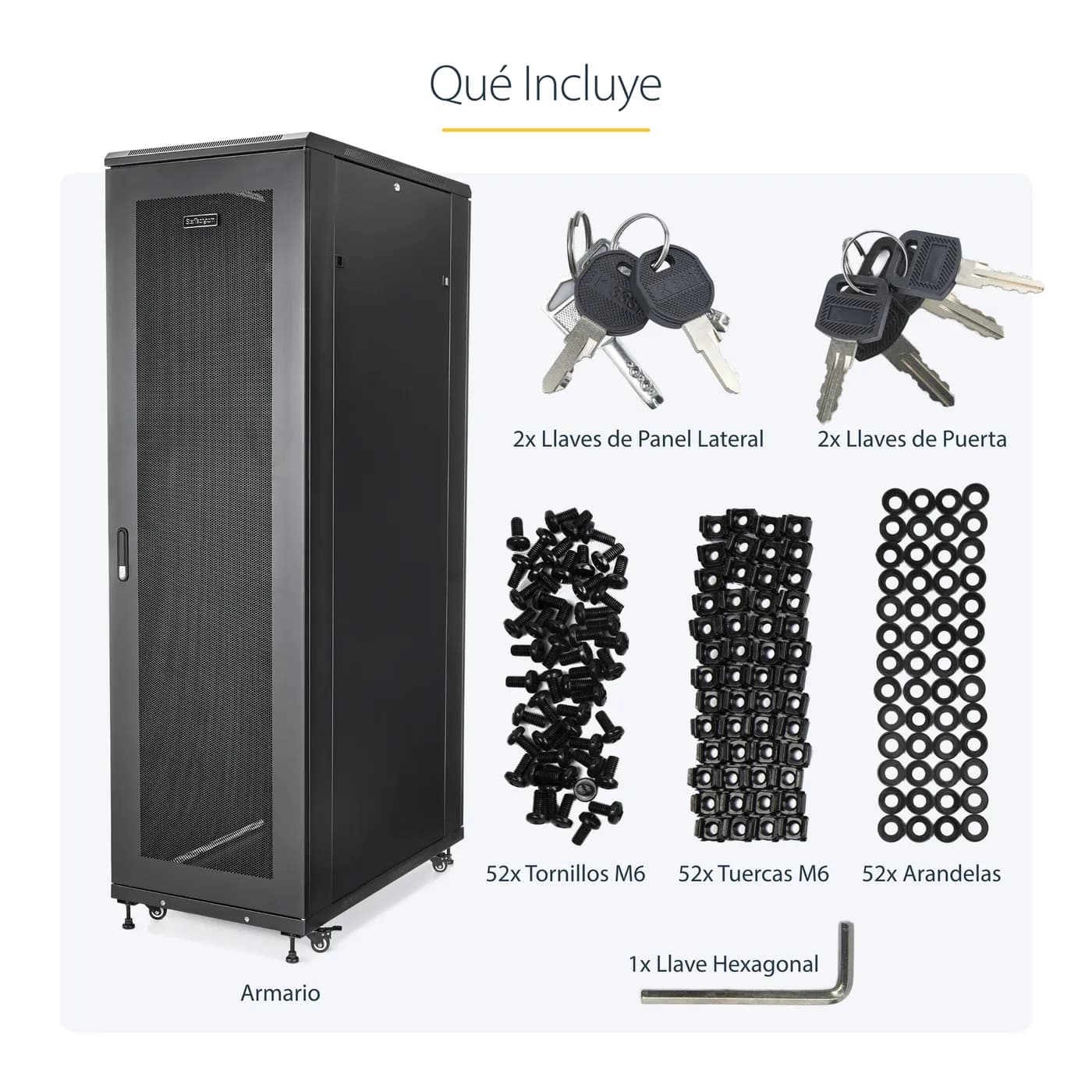 StarTech.com Gabinete Rack para Servidores 42U 19" 4 Postes - Rack de  13