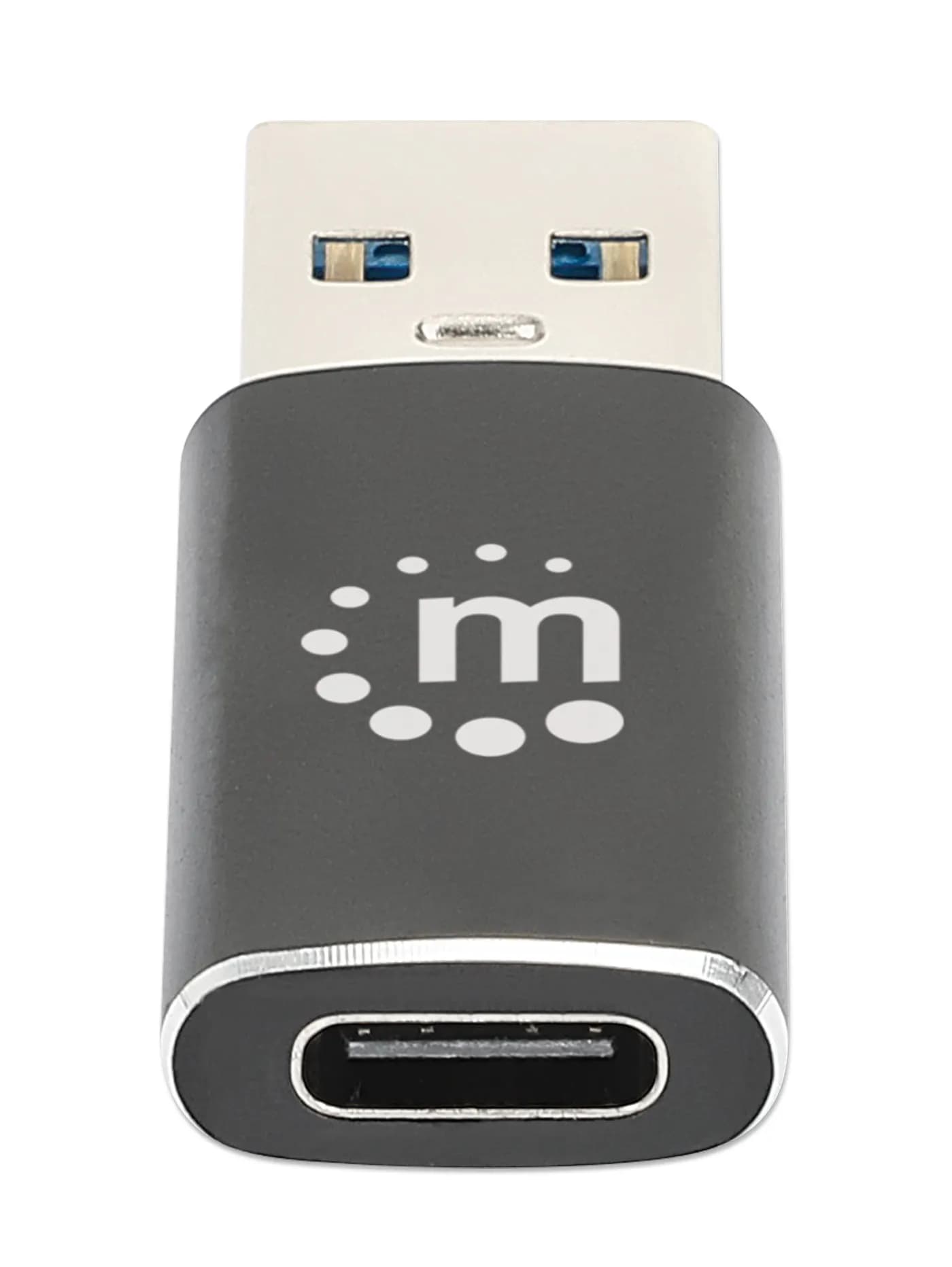 Manhattan 153980 cambiadores de género de cables USB A USB C Negro 8