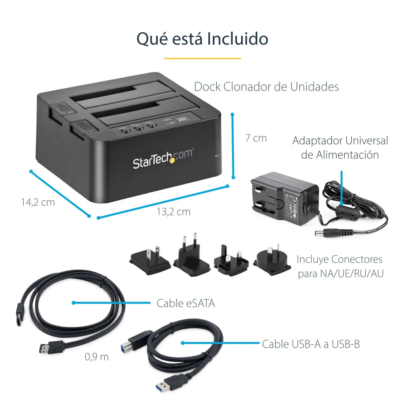 StarTech.com Duplicador USB 3.0 (5Gbps) o eSATA de Discos Duros de 2 B 9
