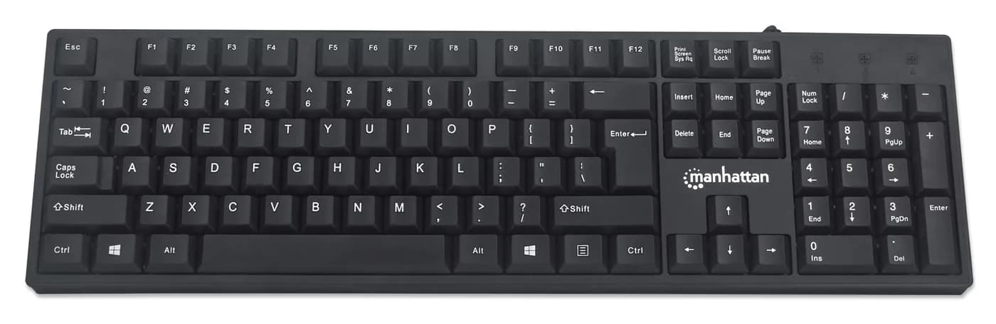 Manhattan 179324 teclado Oficina USB QWERTZ Negro 3