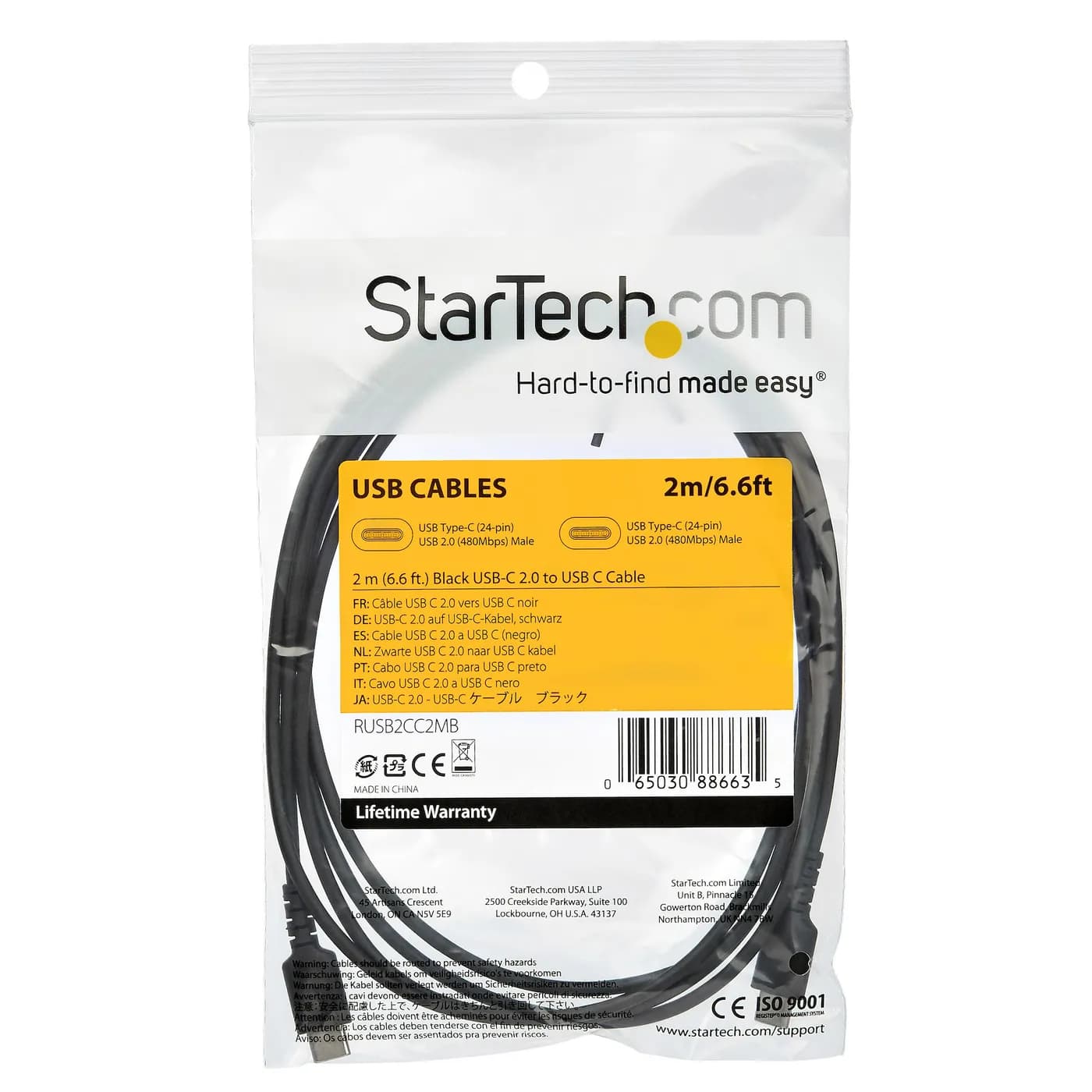 StarTech.com Cable de 2m de Carga USB C - de Carga Rápida y Sincroniza 5