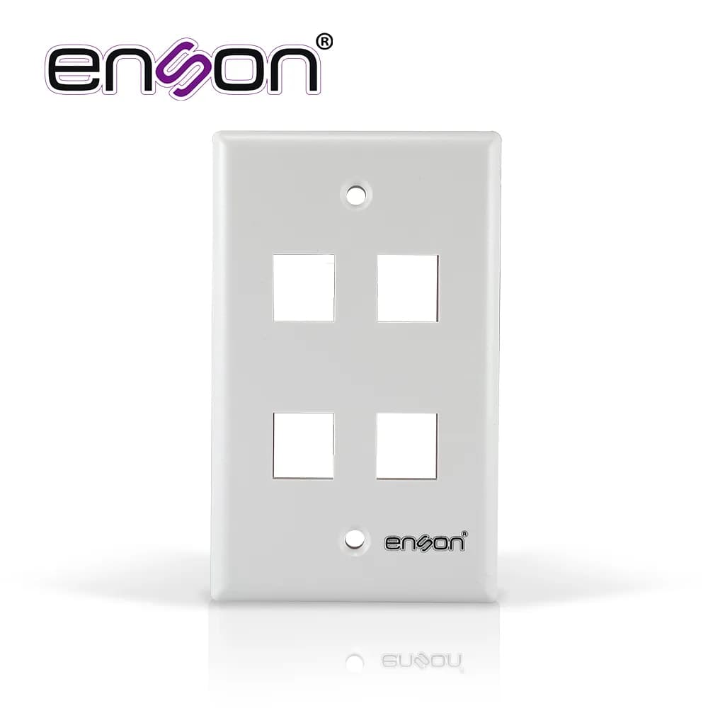 PLACA DE PARED (FACEPLATE) ENSON EPRO-FP40 COMPATIBLE CON JACK KEYSTON 2