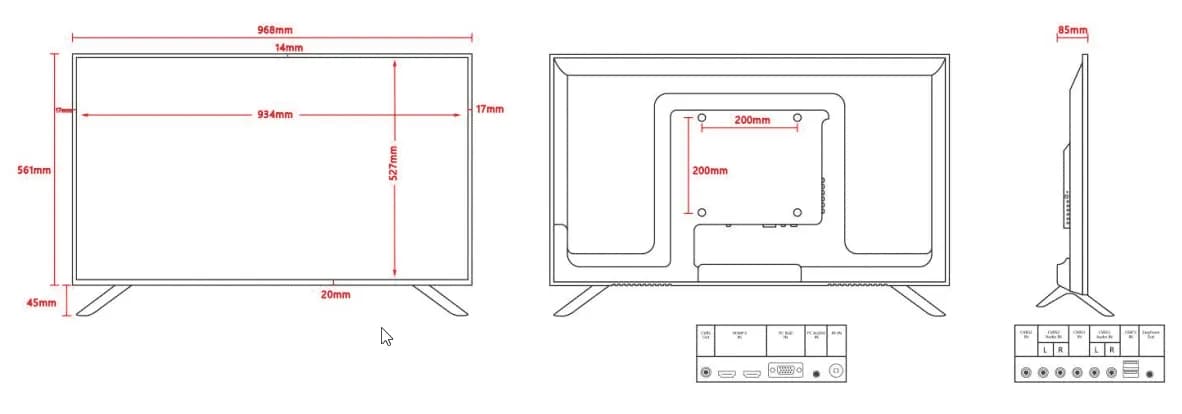 ZKTECO ZD434K-Monitor LED UHD Profesional de 43 pulgadas / Resolución  2