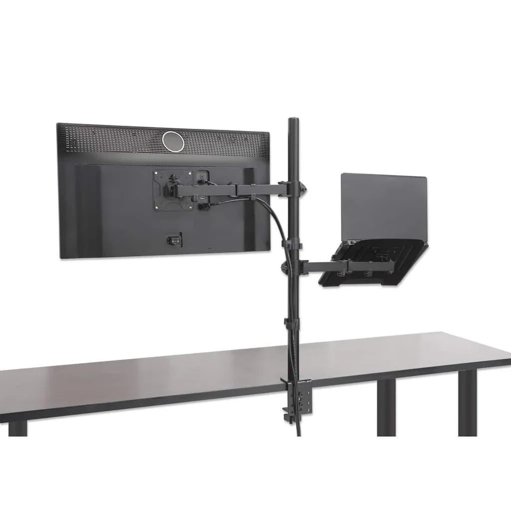 Manhattan Soporte para escritorio combinado con brazo para monitor y s 7
