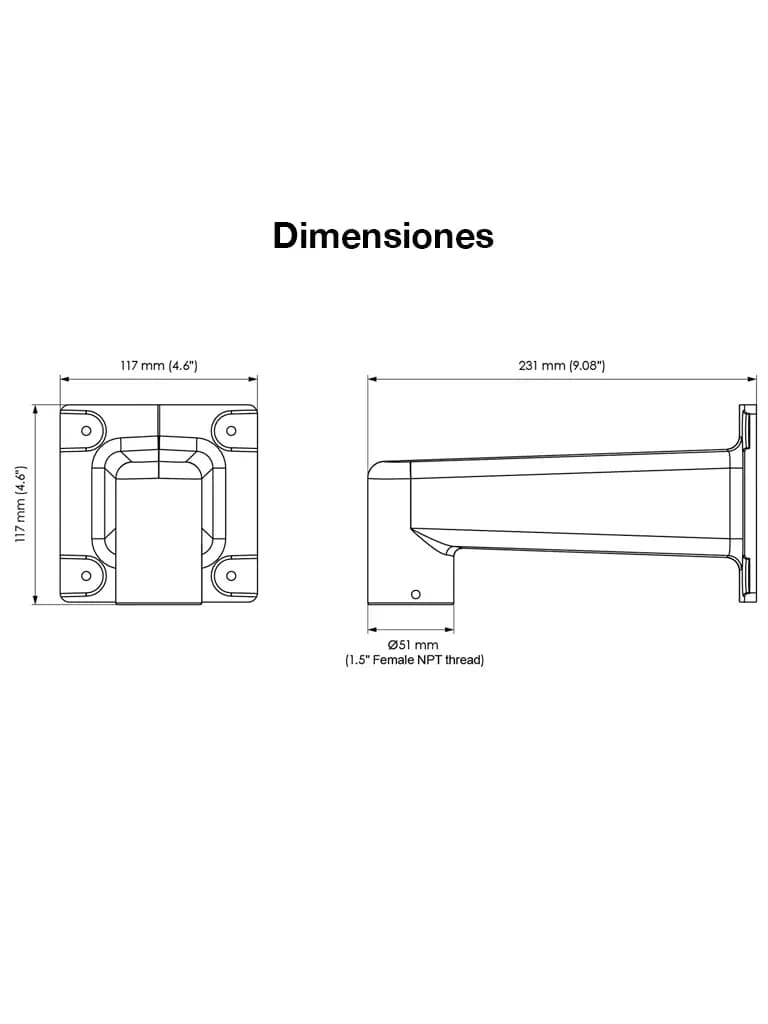 VIVOTEK AM-218_V02 - Soporte de montaje en pared tipo L, compatible co 2