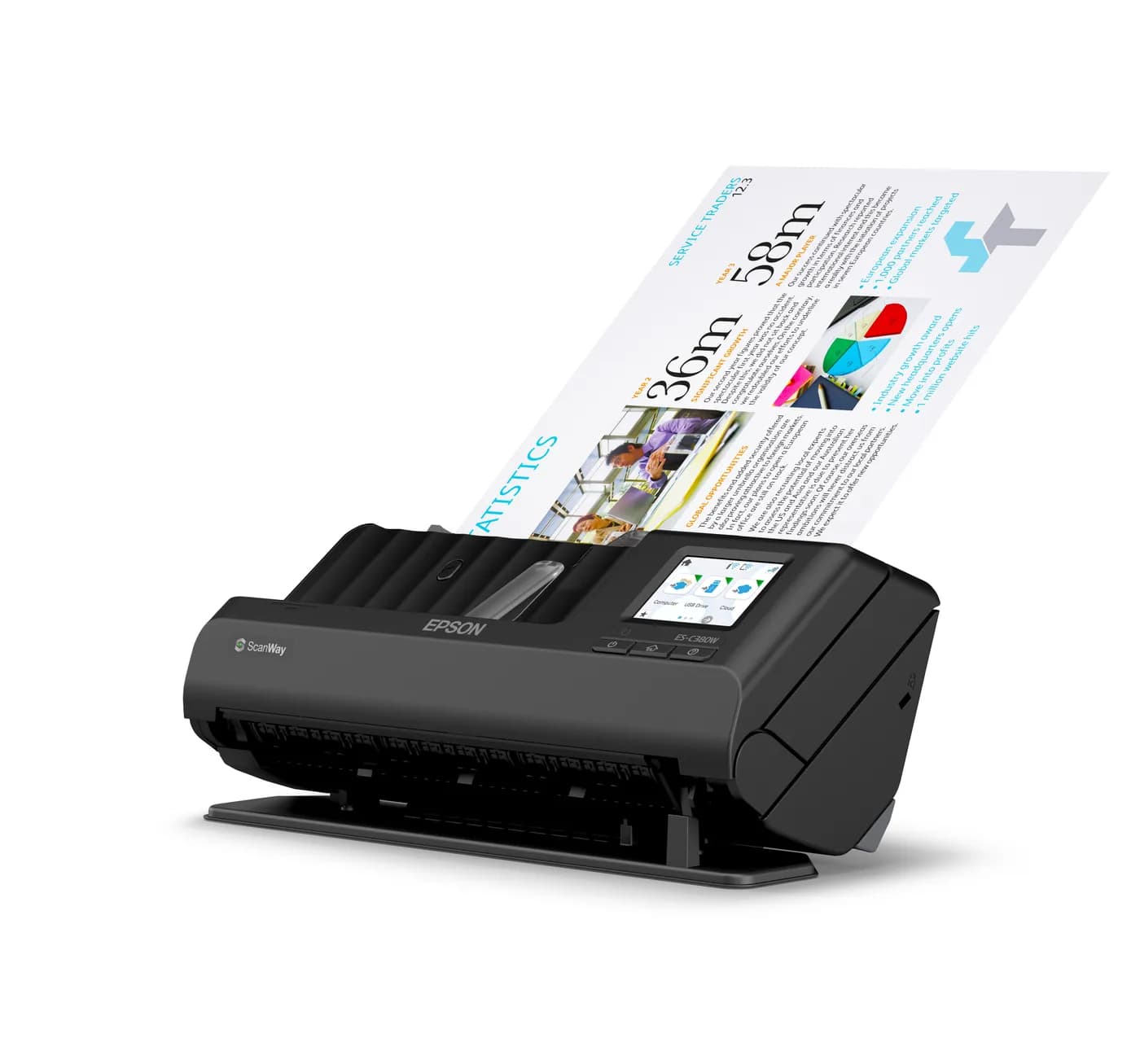 Epson ES-C380W ADF + Escáner de alimentación de hojas 600 x 600 DPI A4 10