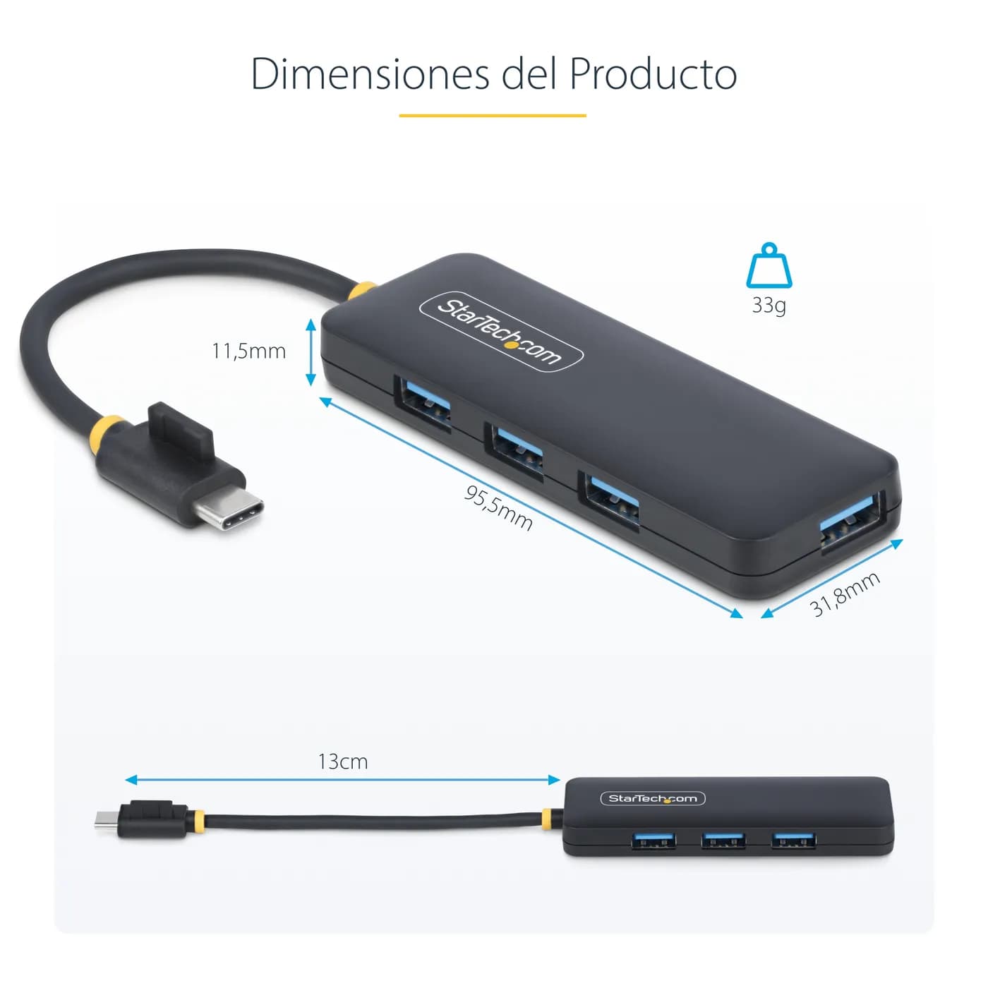 StarTech.com H5C4A-USB-HUB nodo concentrador USB 3.2 Gen 1 (3.1 Gen 1) 16