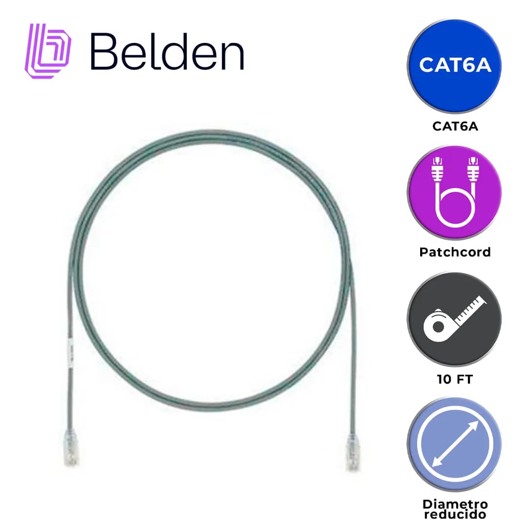 PATCH CORD DIAMETRO REDUCIDO UTP CAT6A BELDEN CAD1108010 / INTERIOR /  2