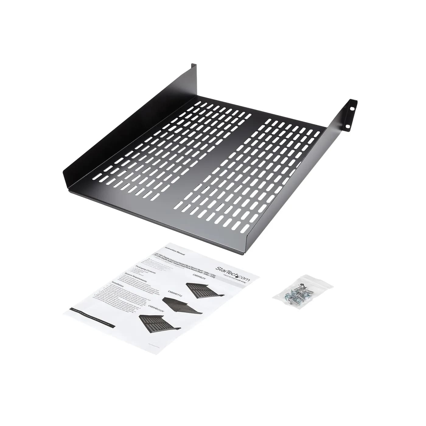 StarTech.com Charola ventilada de profundidad fija de 2U y 22 pulgadas 8