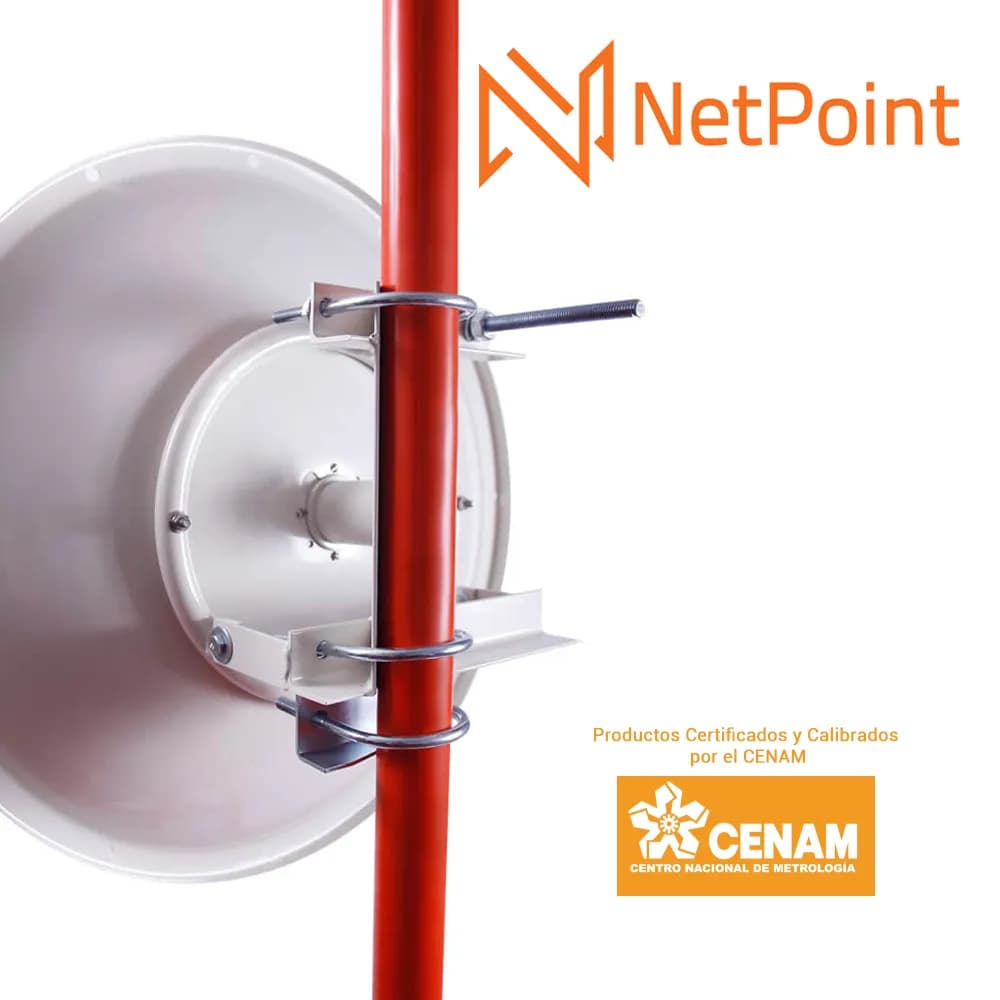 ANTENA PARABOLICA DIRECCIONAL NETPOINT NP-3 4.9-6.2 GHZ 37 DB  120CM D 4