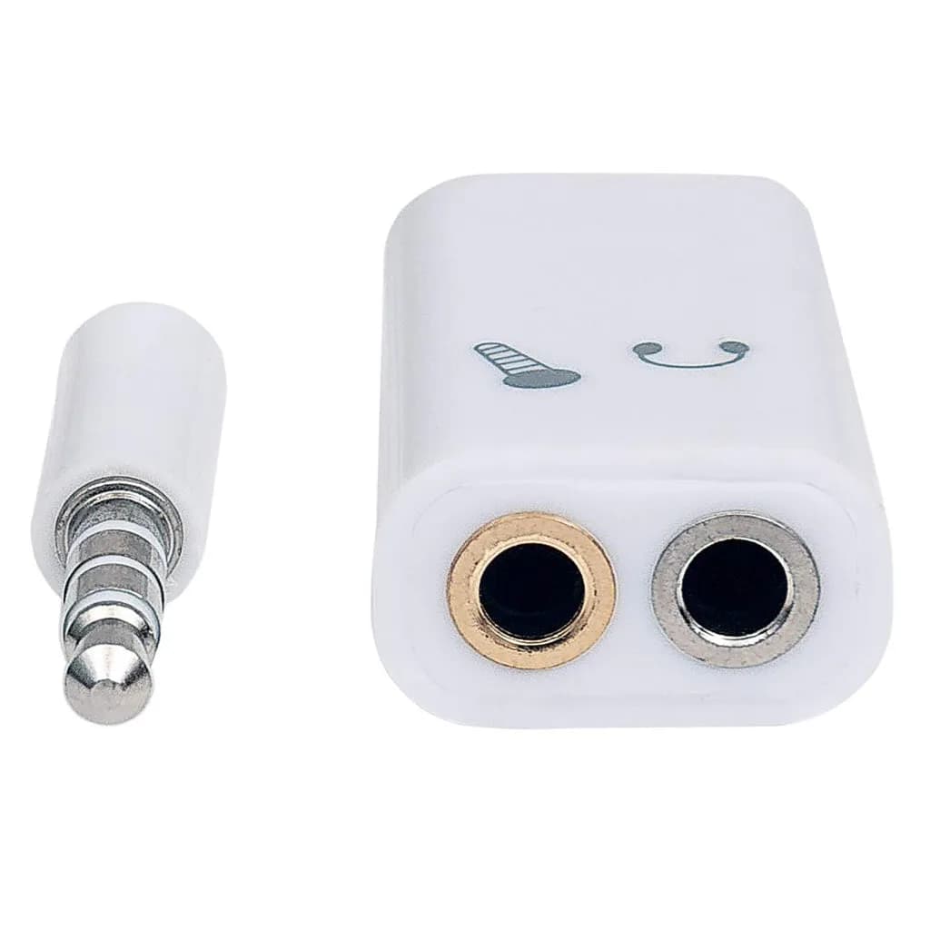 Manhattan Adaptador Audio Estéreo 3.5 mm 2 a1 para Micrófono Y Audífon 3