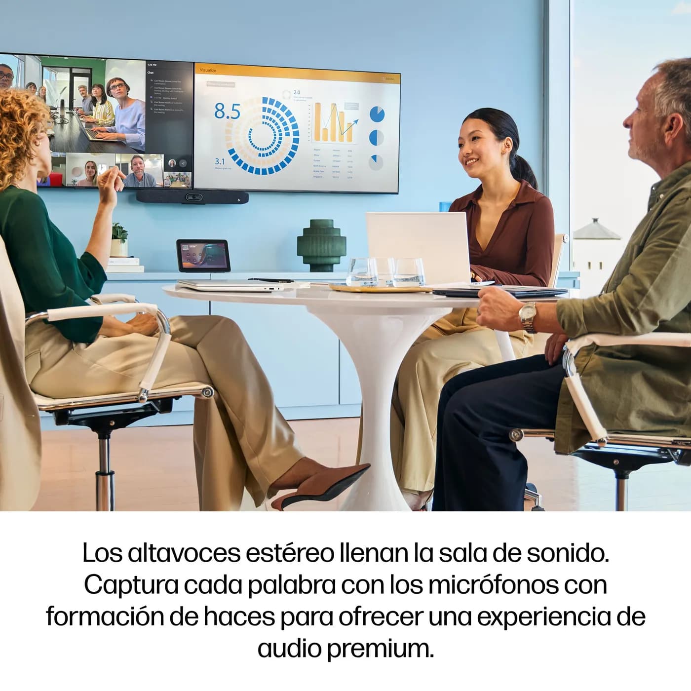 HP Poly Barra de video USB Poly Studio V12 sin fuente de alimentación 7