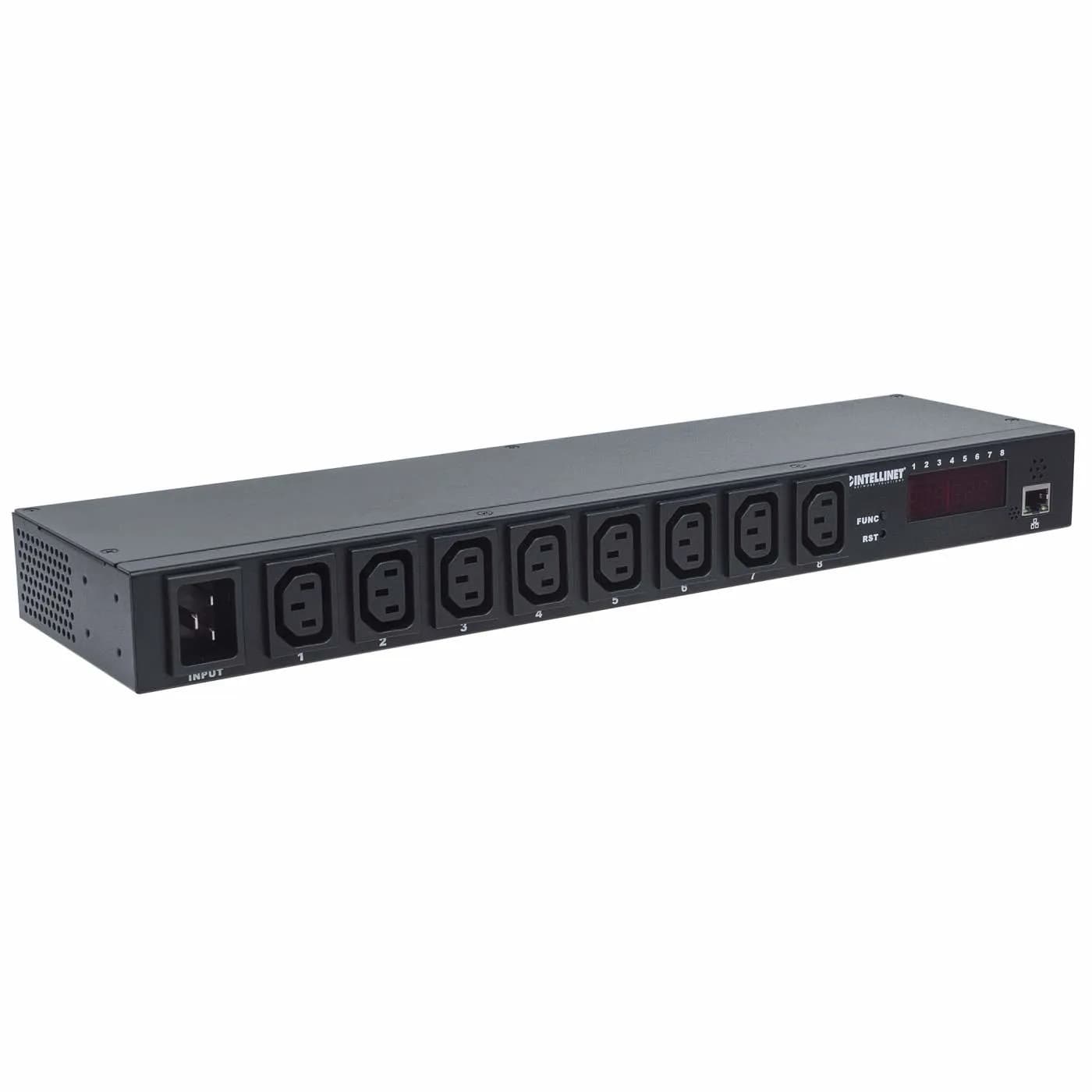 Intellinet Barra multicontactos de 8 salidas para montaje en rack de 1 2