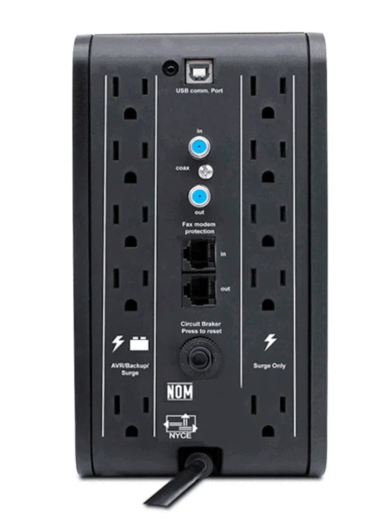 CDP R-Smart1510 - UPS de 1500VA / 900W con pantalla LCD, 10 terminales 3