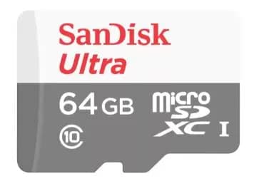 MEMORIA SANDISK ULTRA MICRO SDHC 64GB C/ADAPTADOR (SDSQUNR-064G-GN3MA)