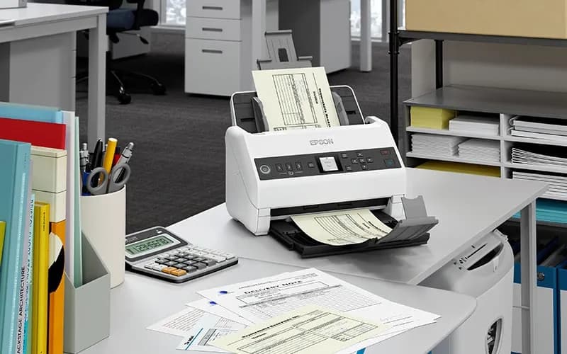 Epson DS-730N Escáner alimentado con hojas 600 x 600 DPI A4 Negro, Gri 5