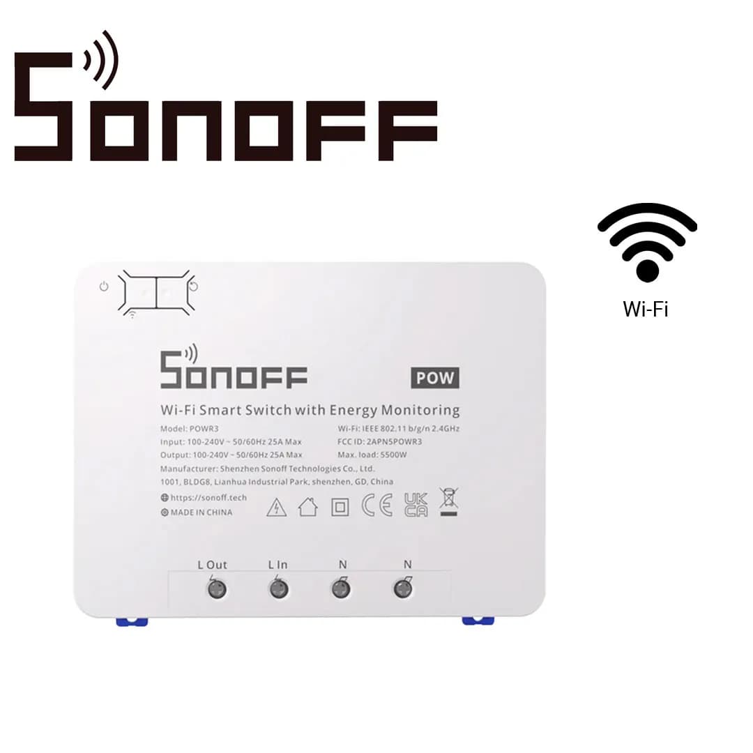 INTERRUPTOR INTELIGENTE ON/OFF DE POTENCIA SONOFF POWR3 / 1CH ON/OFF / 4