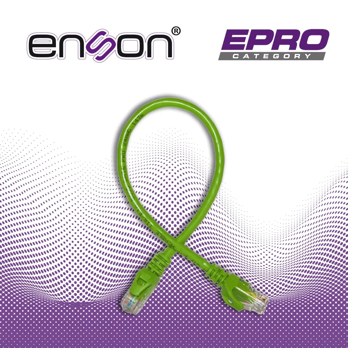 PATCHCORD UTP ENSON P6003E CAT6 30CM VERDE SERIE EPRO 100-II 100 POR C 4