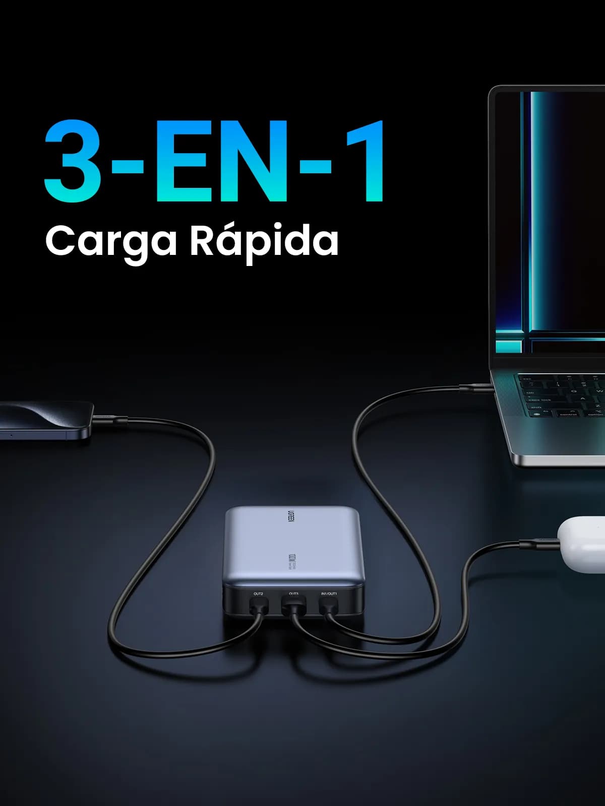 Ugreen 25188 batería externa 20000 mAh Gris 17