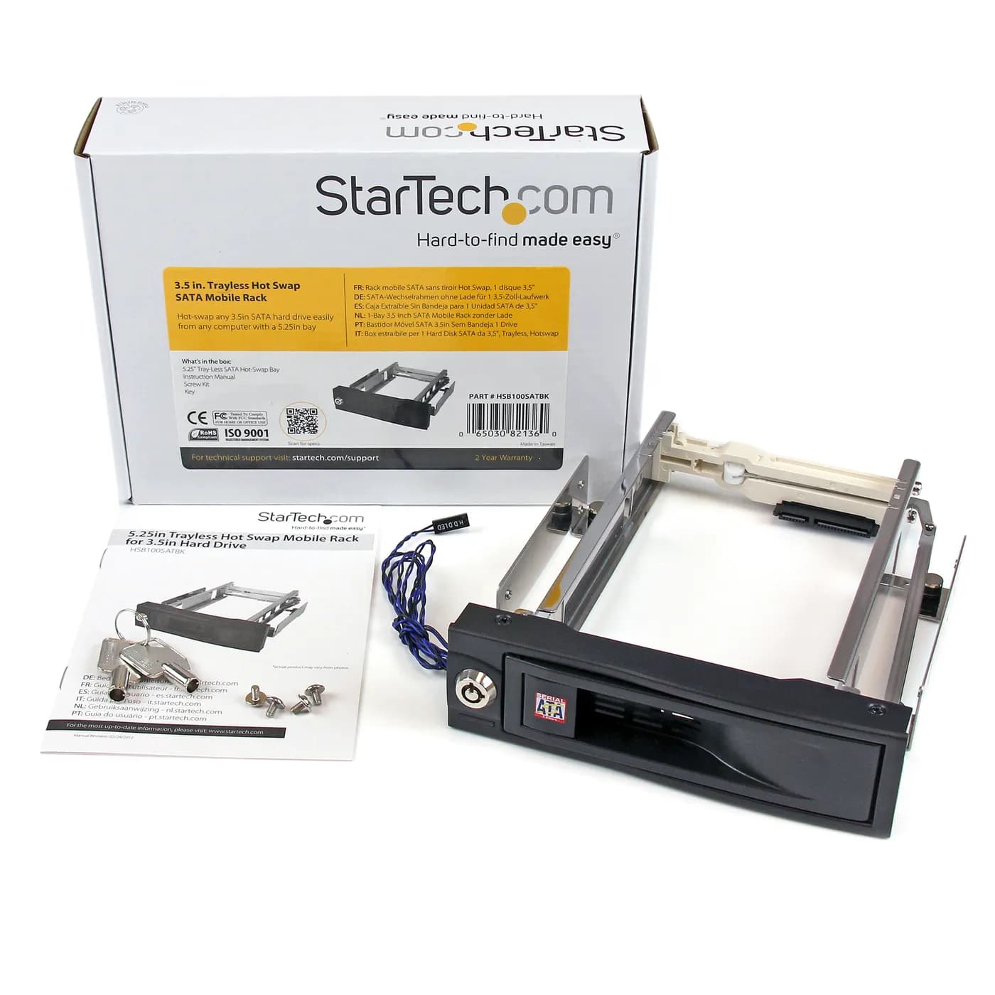 StarTech.com Rack Móvil de Aluminio de 5.25" para un Disco Duro HDD SA 6