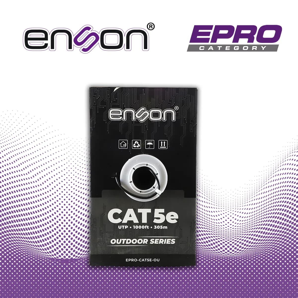 CABLE UTP CAT5E ENSON EPRO-CAT5E-OU FORRO PE 4 PARES CALIBRE 24 AWG 10 7
