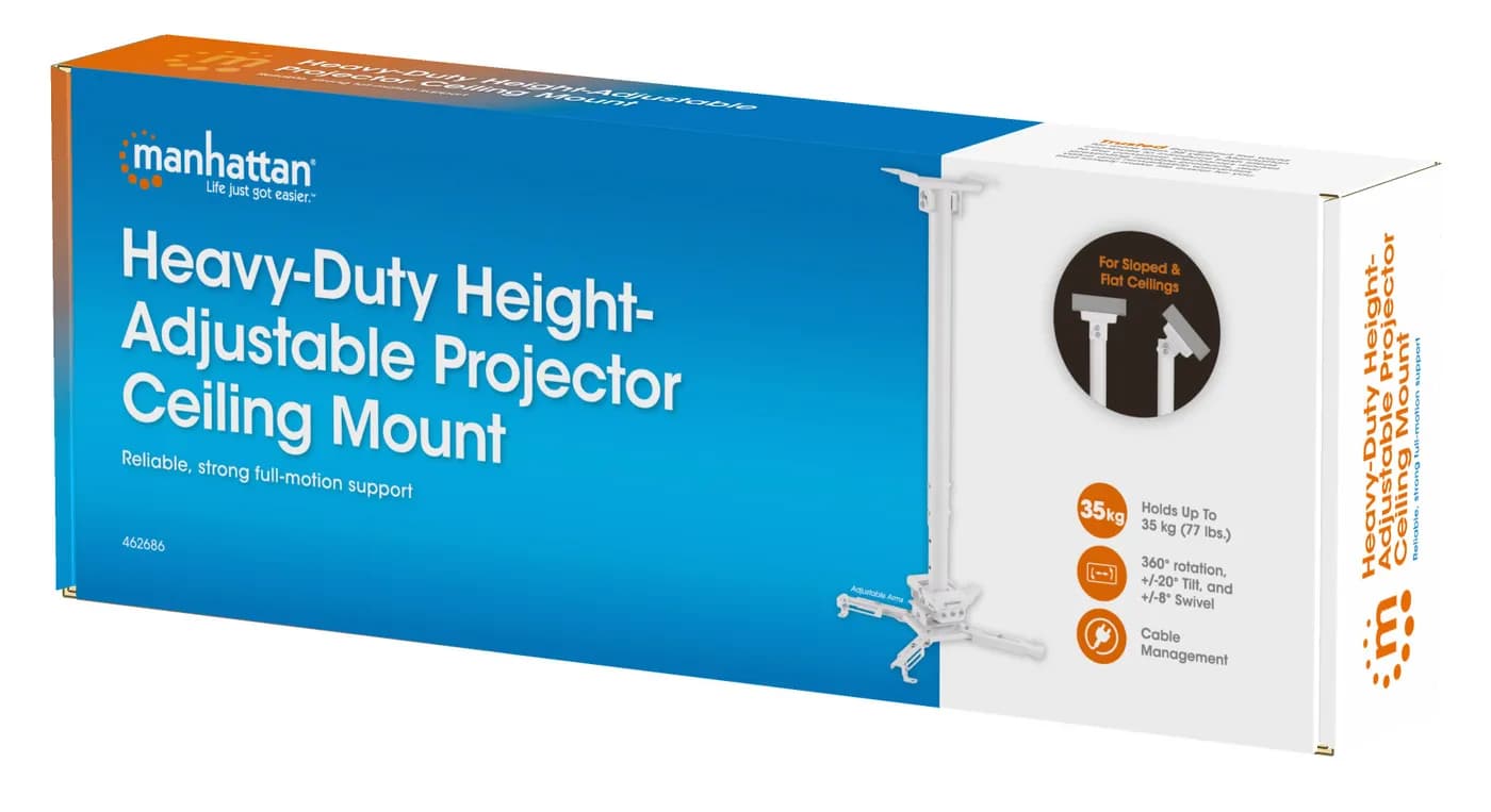 Manhattan 462686 montaje para proyector Techo Blanco 9