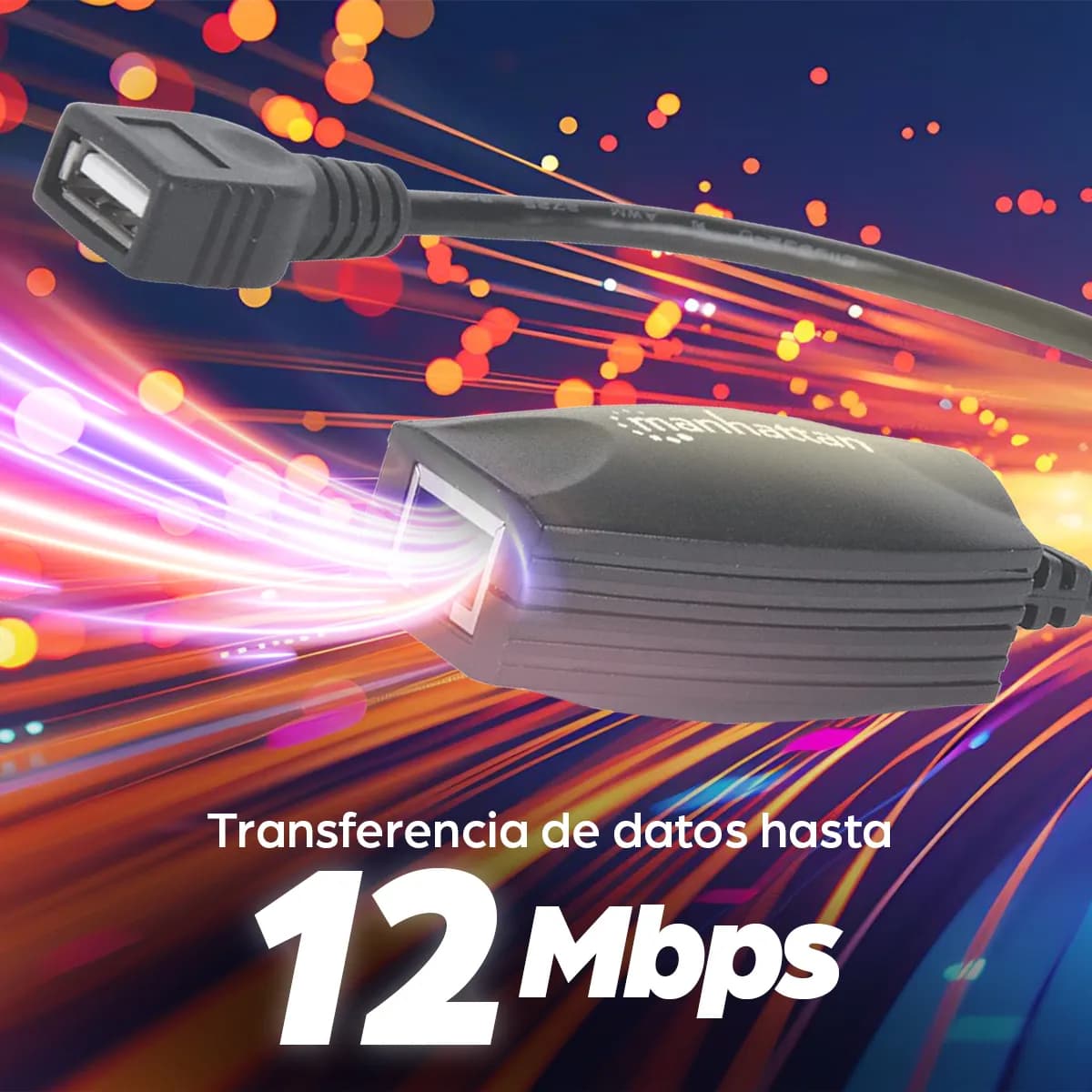 Manhattan Extensor de línea USB 7