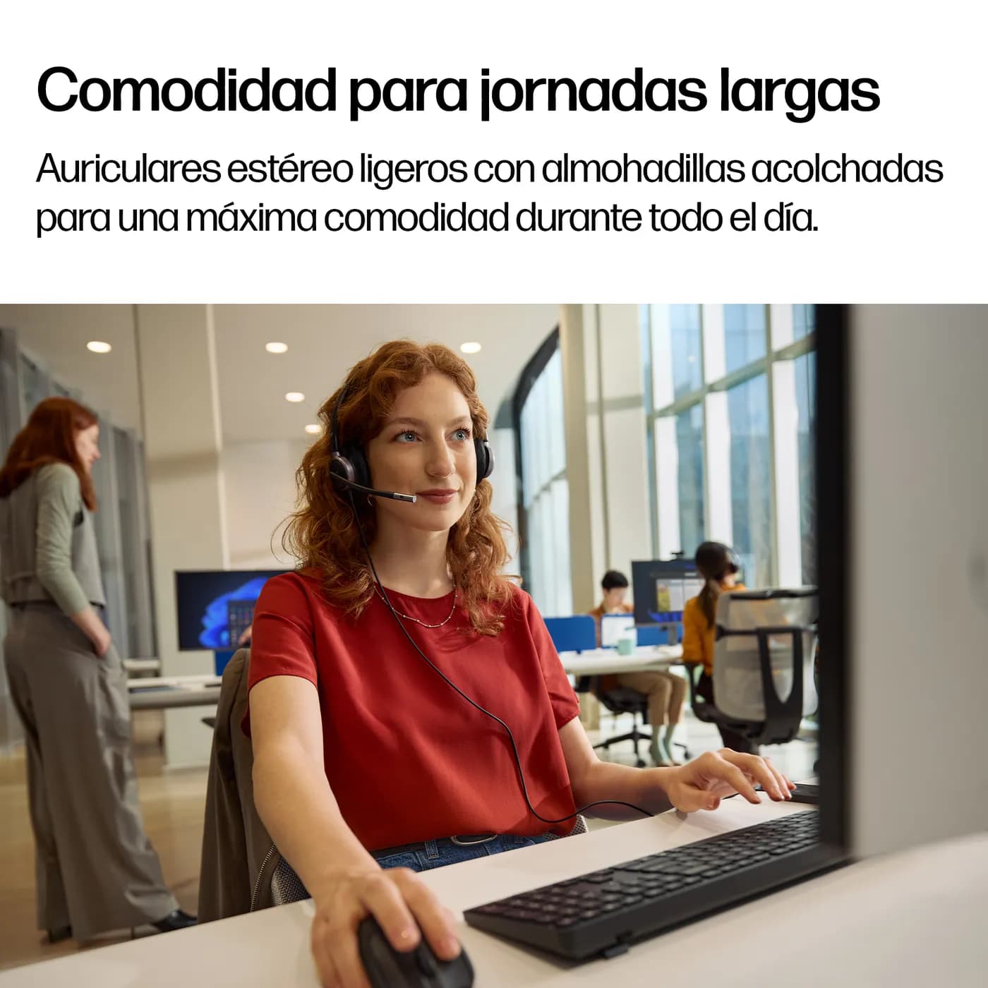 HP Poly Mission 615 Monaural USB Wired Headset Auriculares Alámbrico D 12