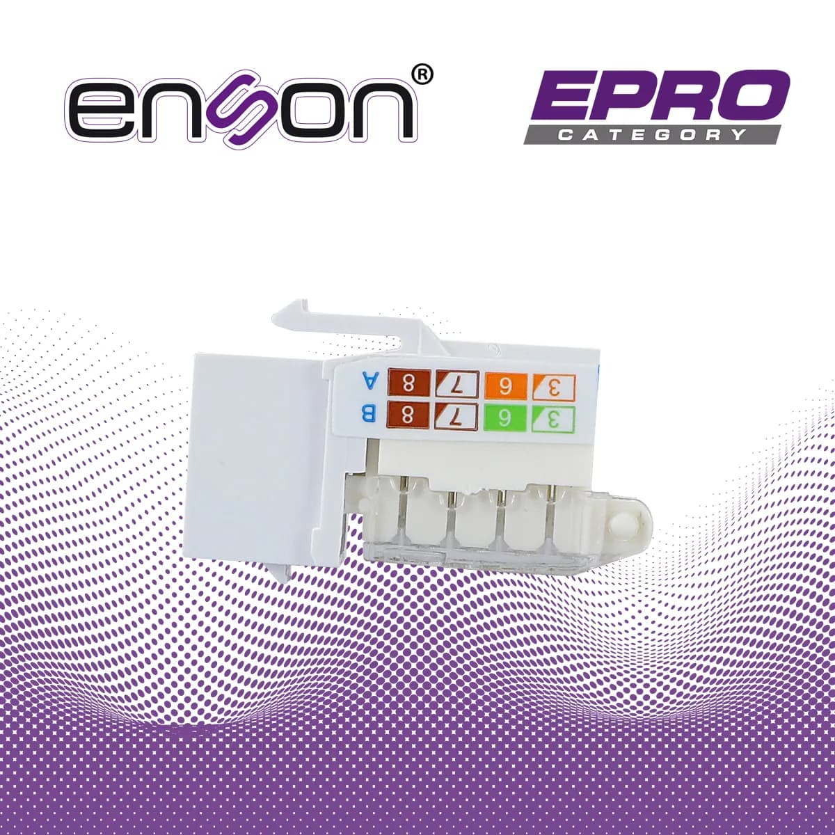 CONECTOR MODULAR JACK RJ45 ENSON EPRO-TLJACK6-WH SERIE PRO TERMINADO S 6