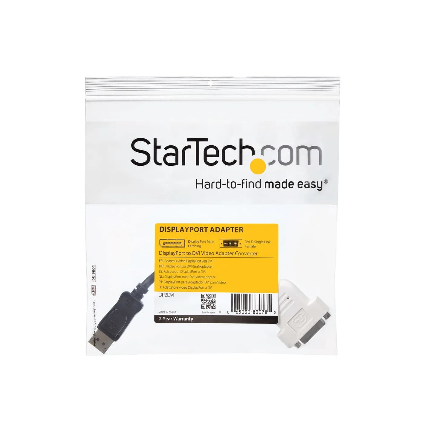 StarTech.com Adaptador de Video DisplayPort a DVI - Convertidor DP - H 3