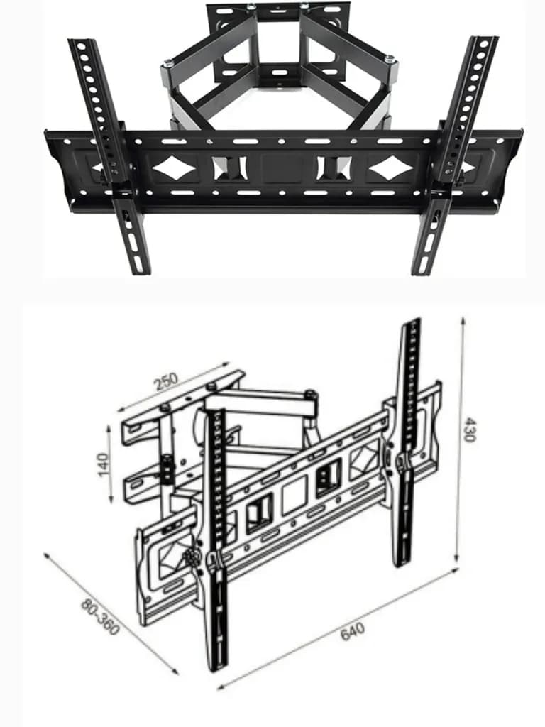 TCE LMEPB65EW - Soporte de Pared Articulado para Pantallas de 37 a 70" 2