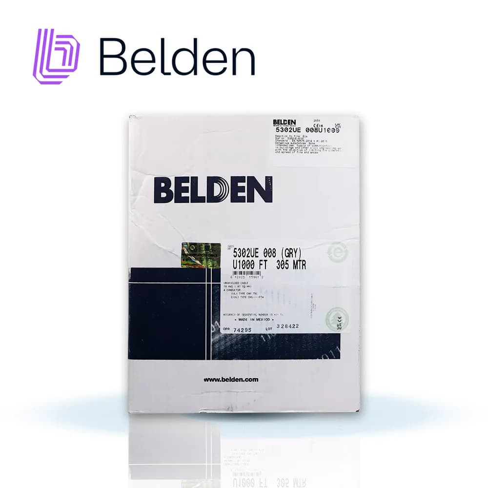 CABLE DE SEGURIDAD Y SONIDO BELDEN 5302UE 008U1000 / INTERIOR / GRIS / 2