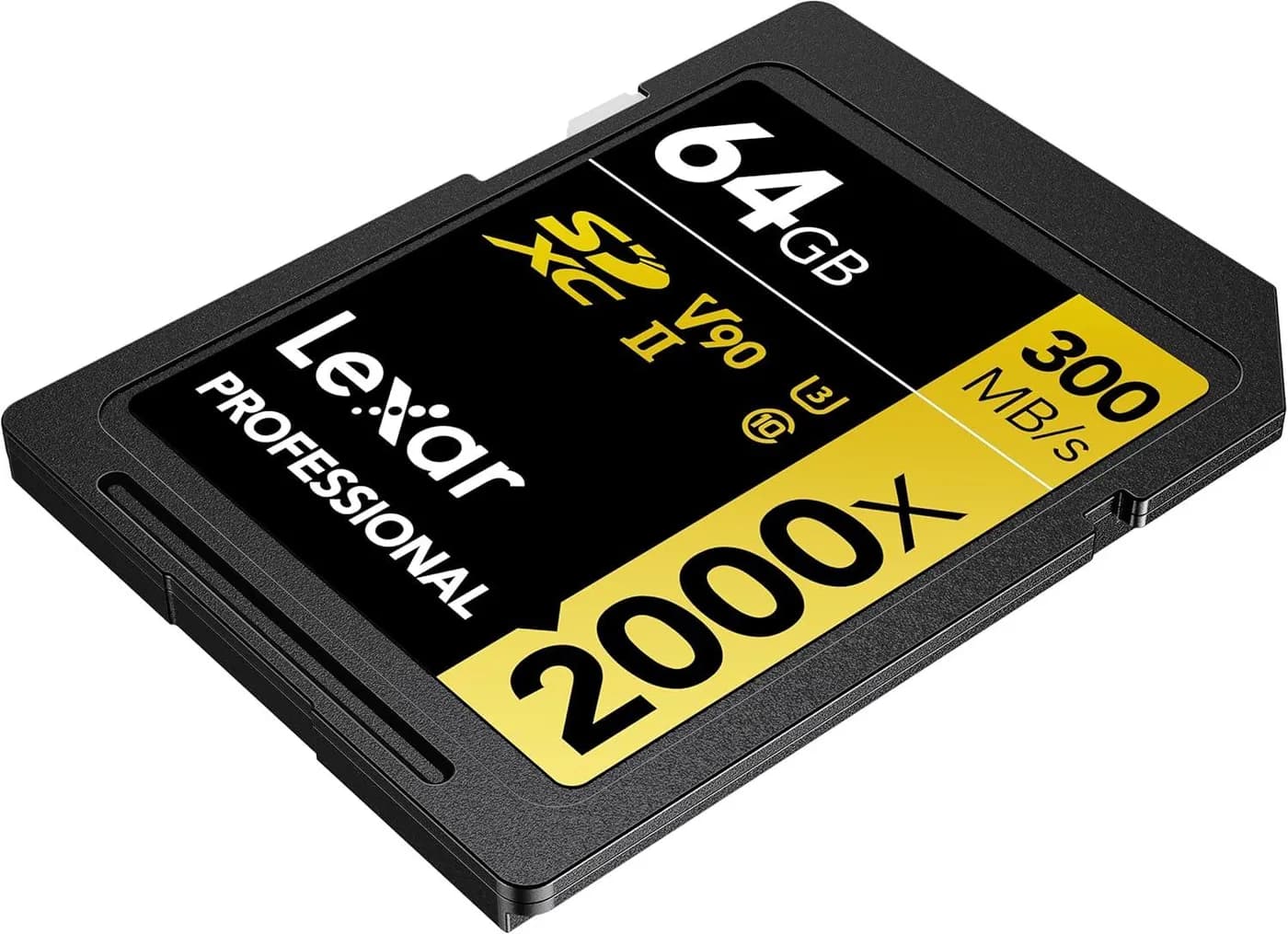 Lexar Professional 64GB 2000x SDXC UHS-II Tarjeta Clase 10, U3, V90, 2 2