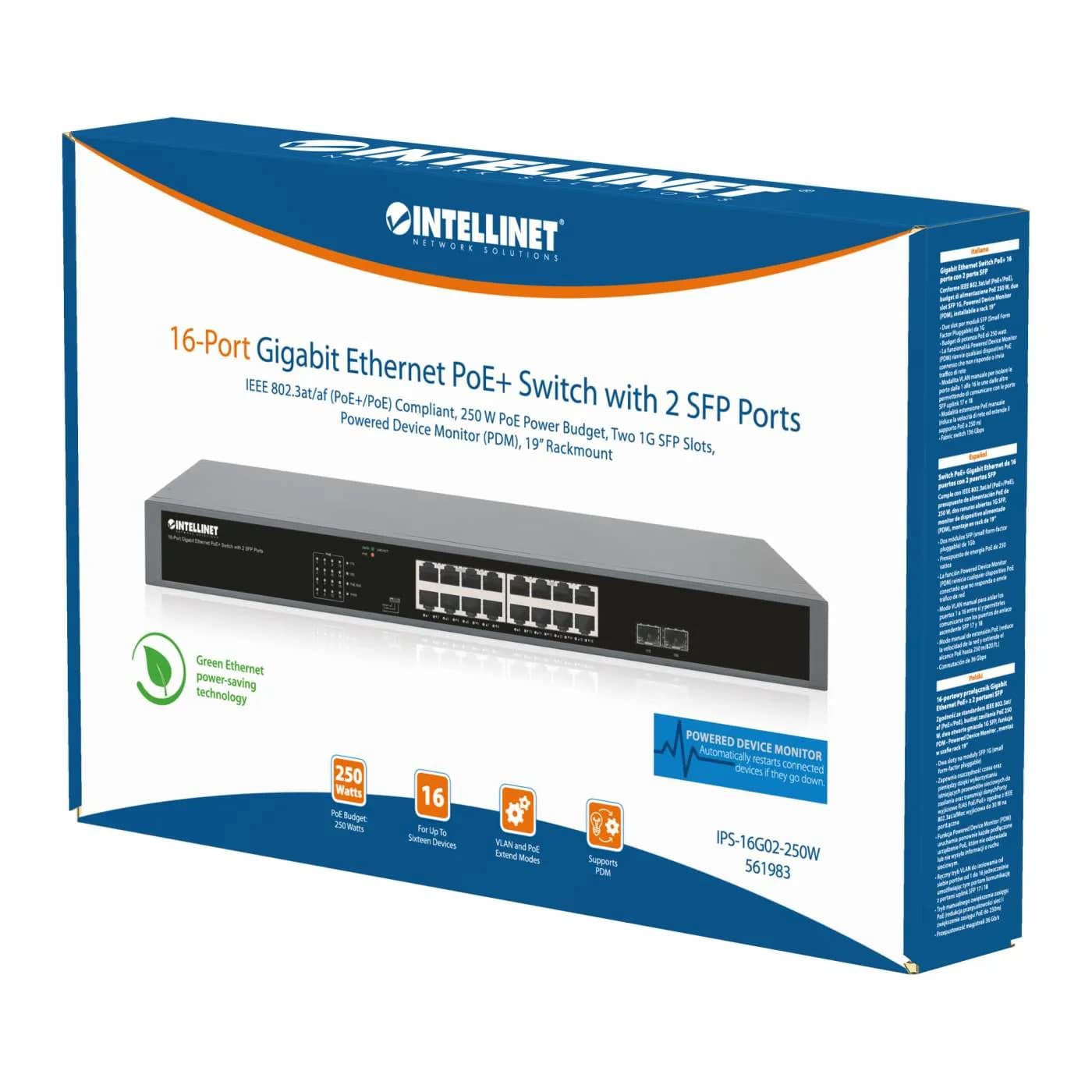Intellinet 561983 dispositivo de redes No administrado Gigabit Etherne 7