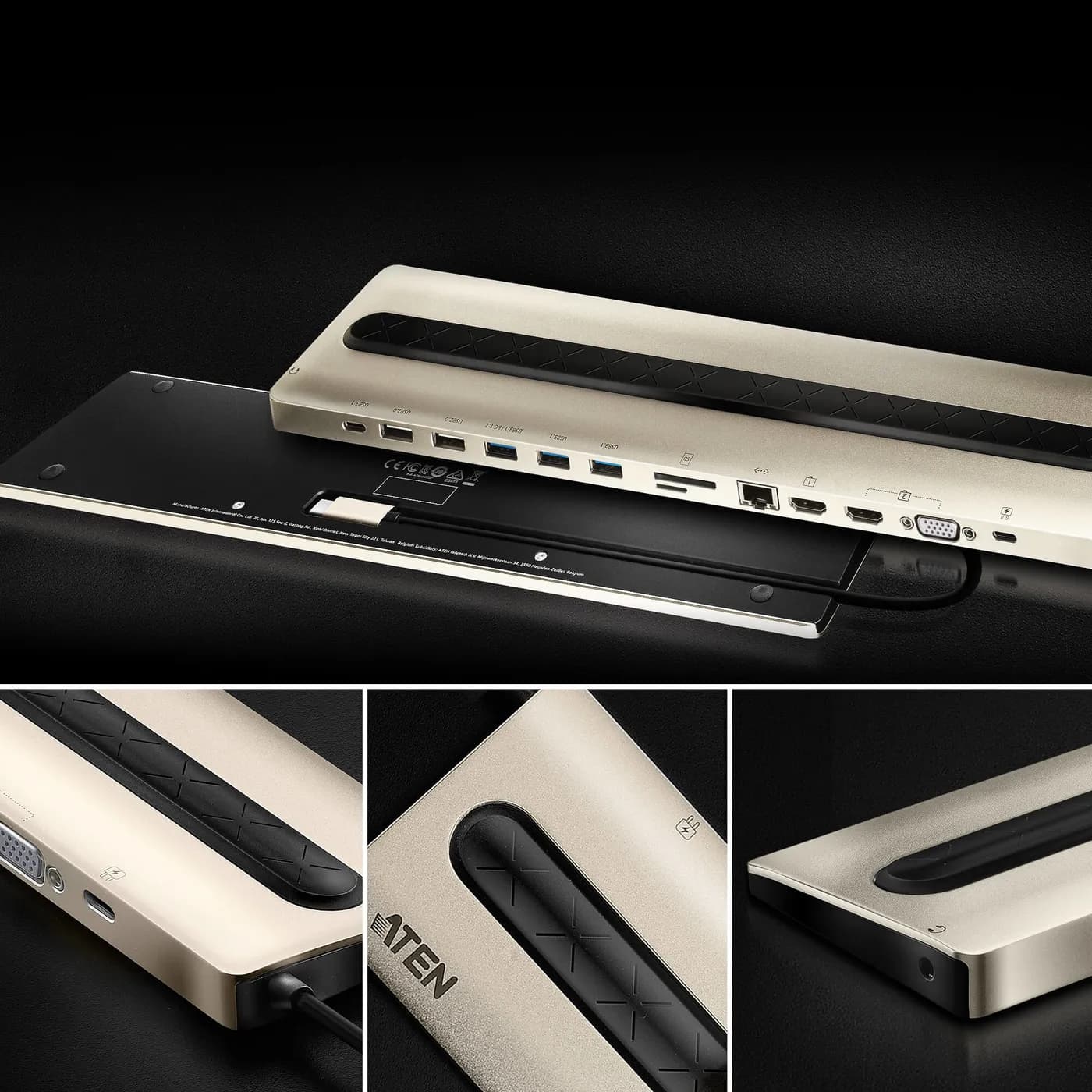 ATEN UH3237 base para laptop o replicador de puertos Alámbrico USB 3.2 4