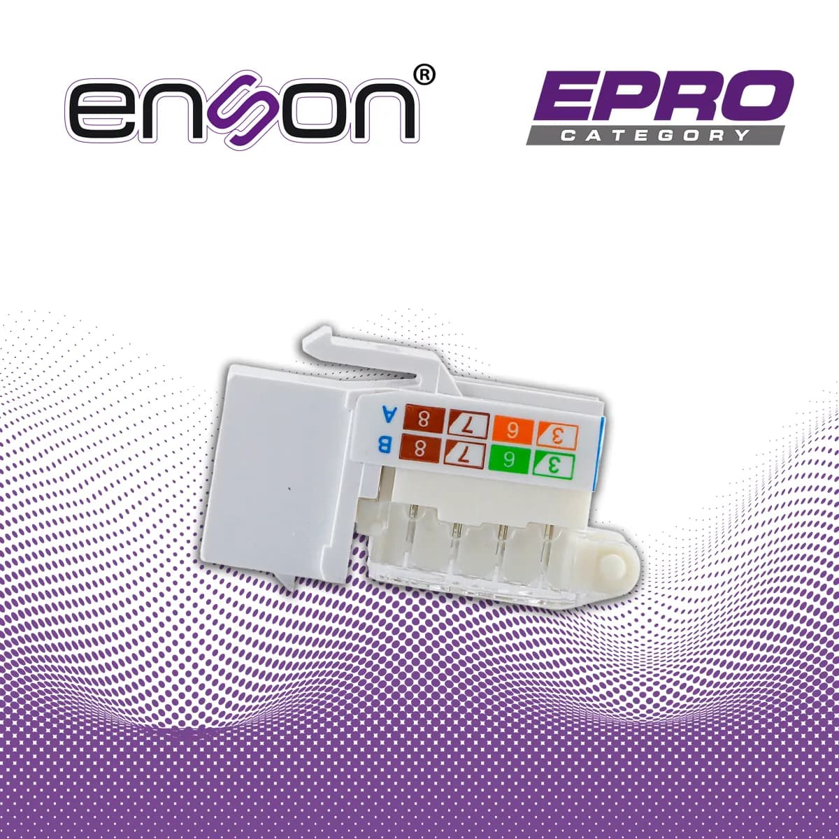 CONECTOR MODULAR JACK RJ45 ENSON EPRO-TLJACK5E-WH SERIE PRO TERMINADO  6
