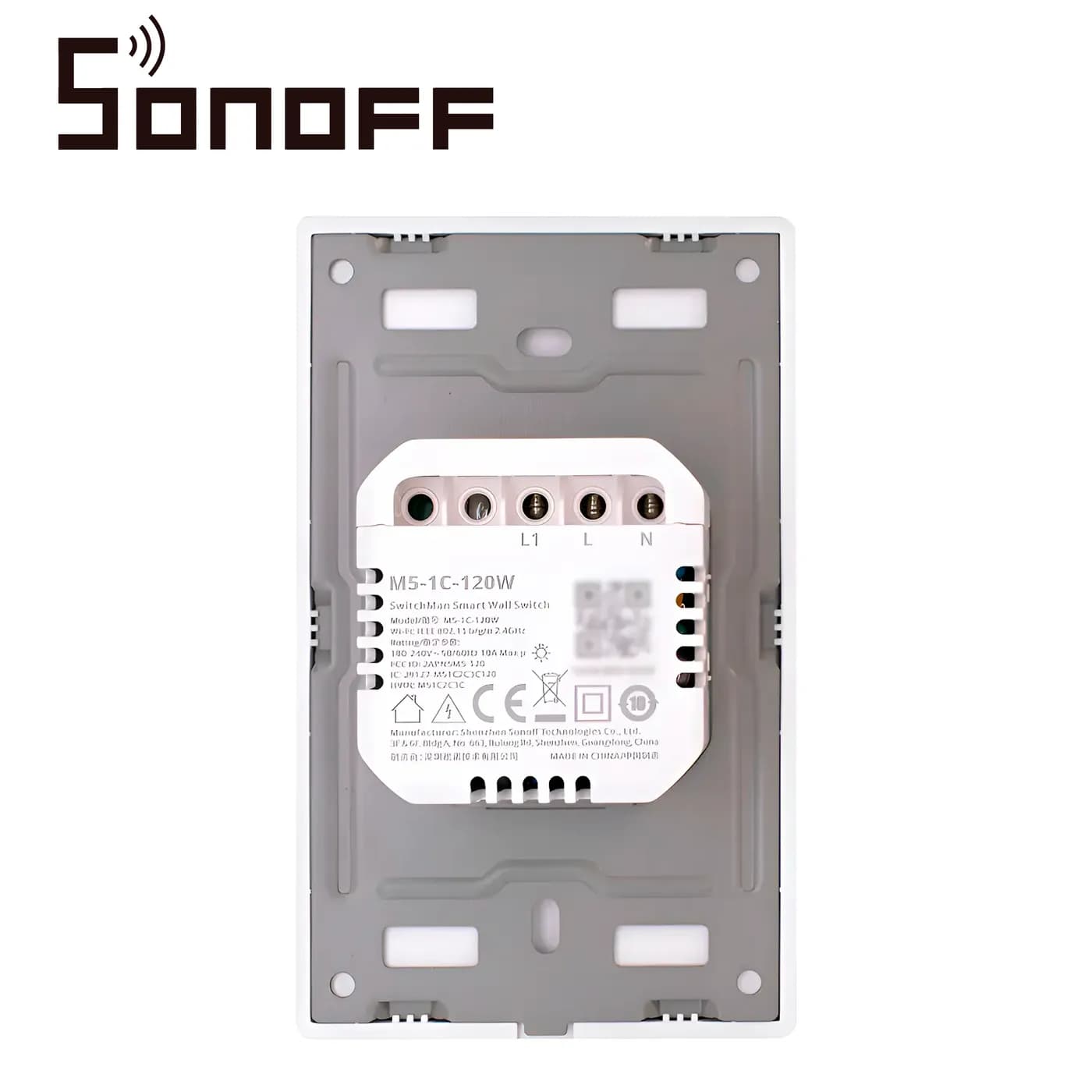 APAGADOR DE PARED TOUCH SONOFF M5-1C-120W / 1 CANAL ON/OFF/ MATTER/ WI 3