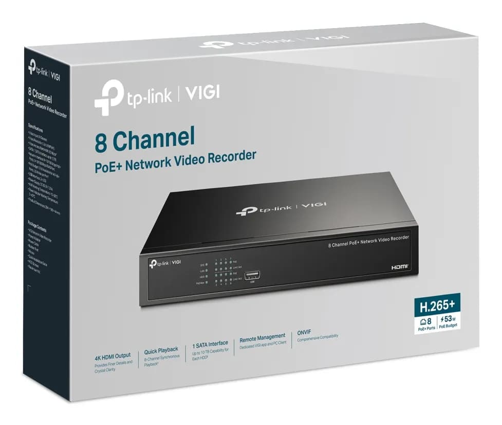 TP-Link VIGI NVR1008H-8P Negro 4
