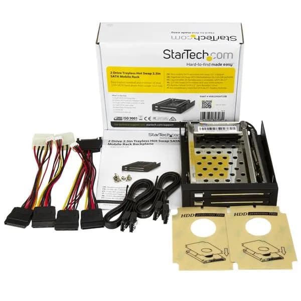 StarTech.com Gabinete Rack Móvil Backplane de 2 Discos Duros HDD SATA  7