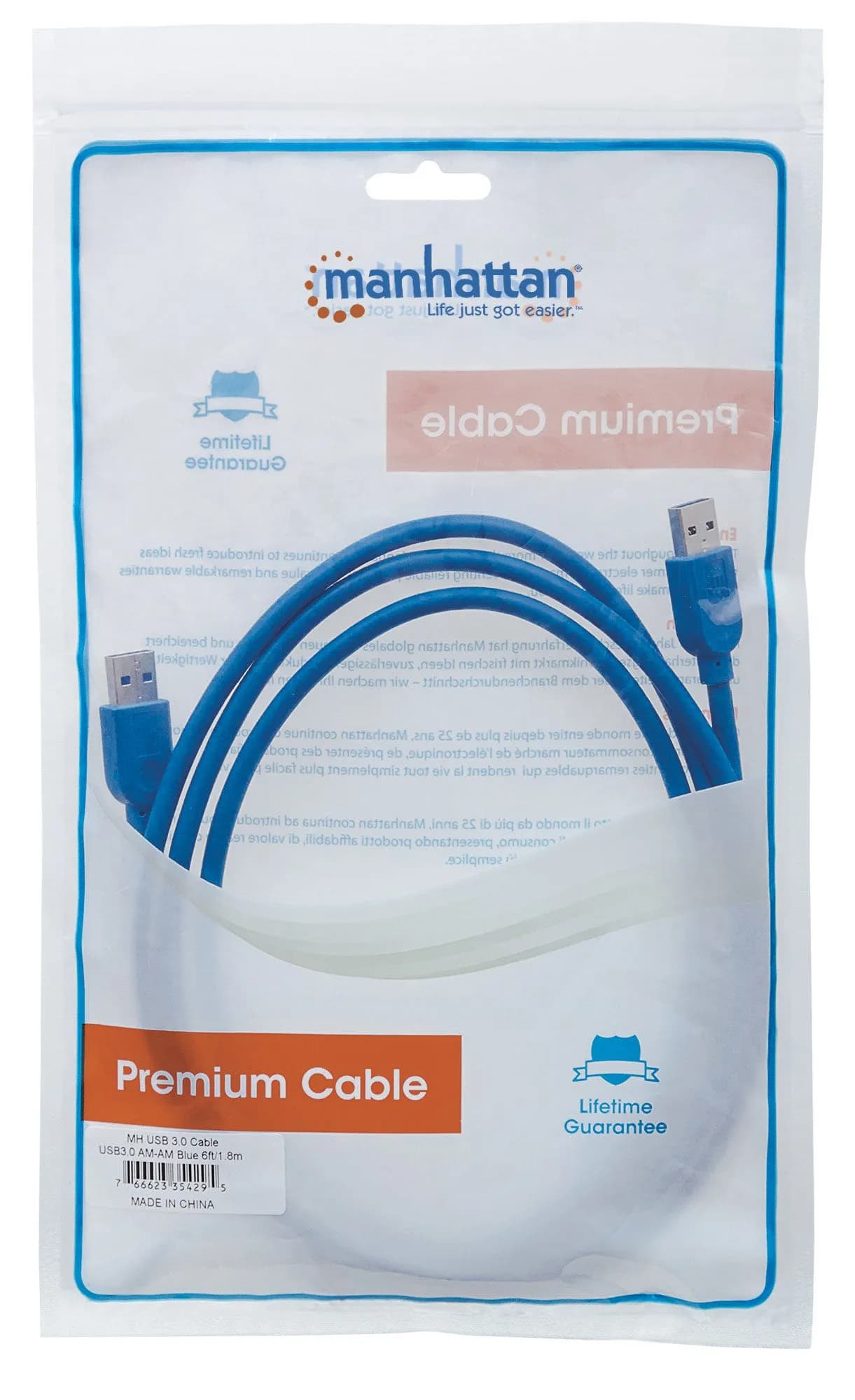 Manhattan 354295 cable USB USB 3.2 Gen 1 (3.1 Gen 1) 1.8 m USB 3.0 Typ 5