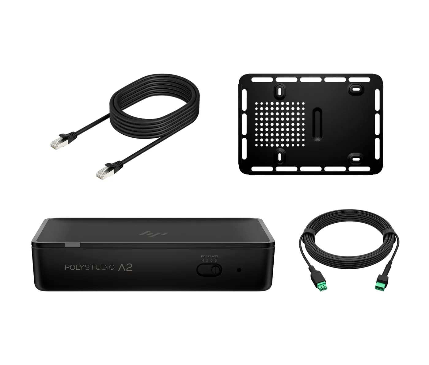 HP Poly Studio A2 Audio Bridge w/ CAT6A and Mic Extension Cable and Mo 6