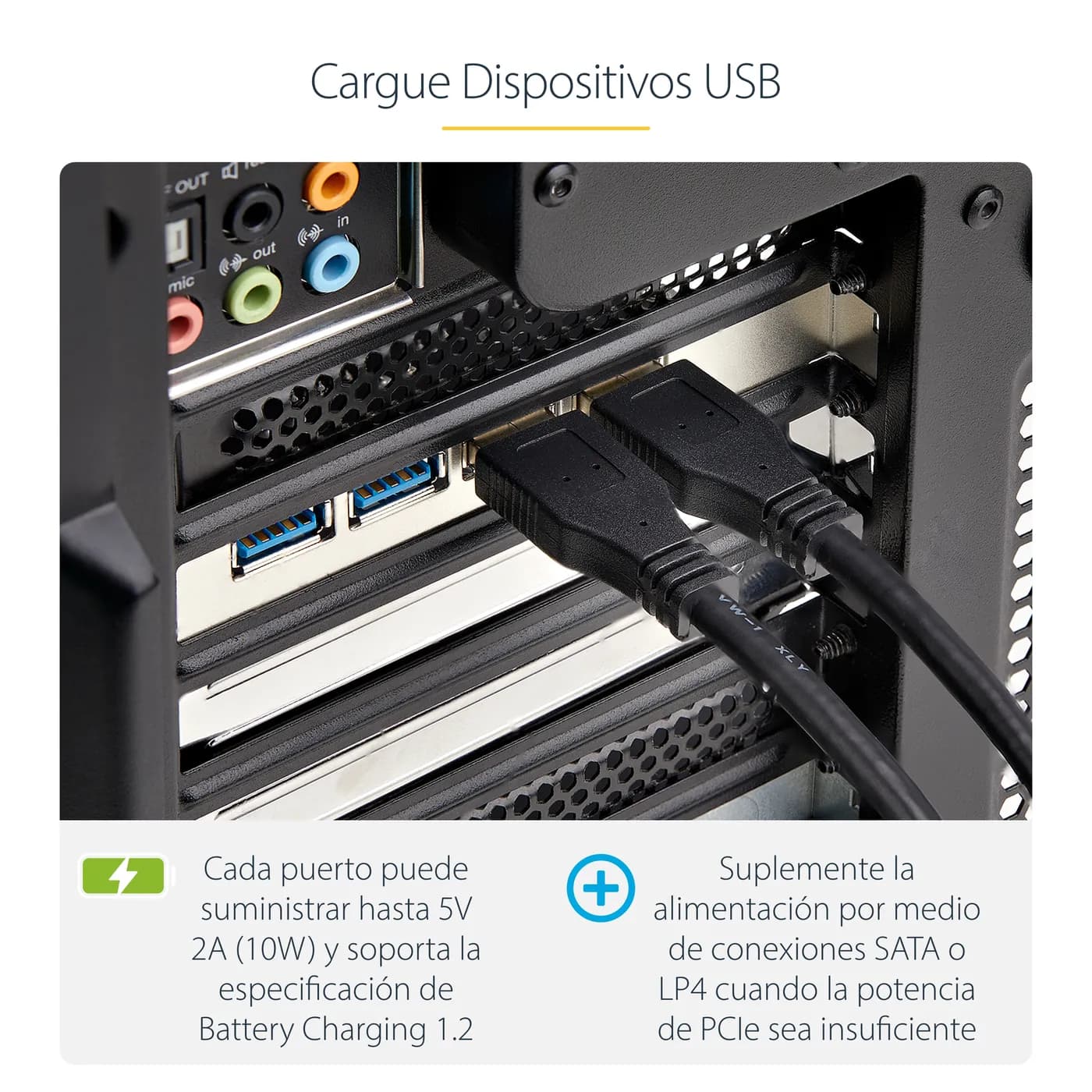 StarTech.com Tarjeta PCI Express de 4 Puertos USB-A - Tarjeta PCIe USB 14