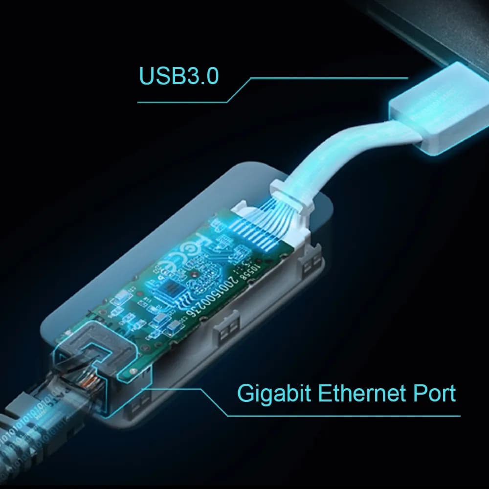 ADAPTADOR USB 3.0 A RJ45 TP-LINK UE300 VELOCIDAD 10/100/1,000 MBPS / C 4