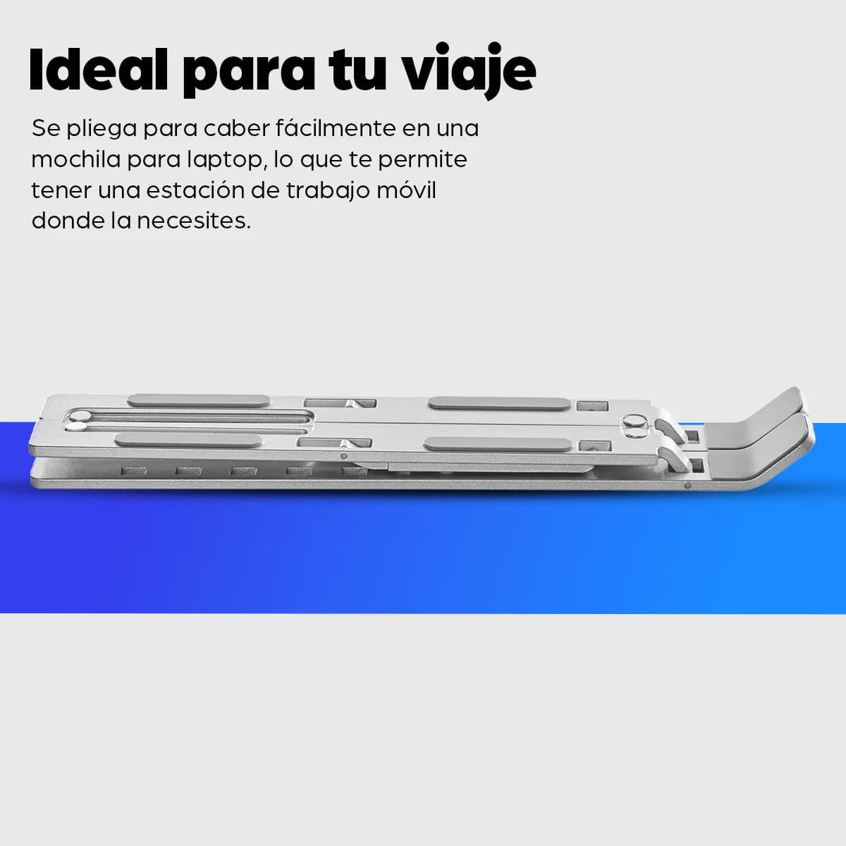 Manhattan Soporte ergonómico, plegable en seis posiciones, para laptop 15