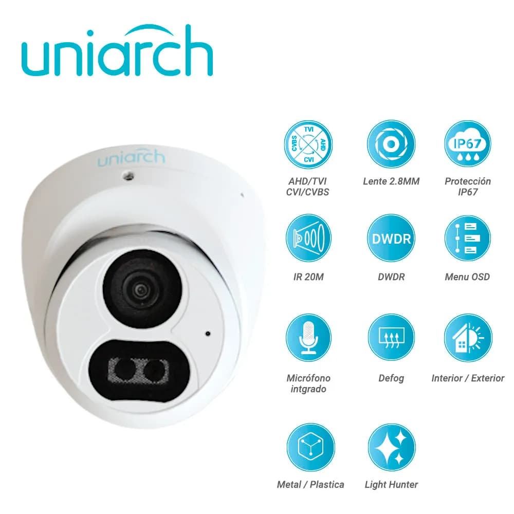 CAMARA ANALOGICA LIGHTHUNTER TURRET UNIARCH UAC-T122-AF28LM / UAC-T122 3