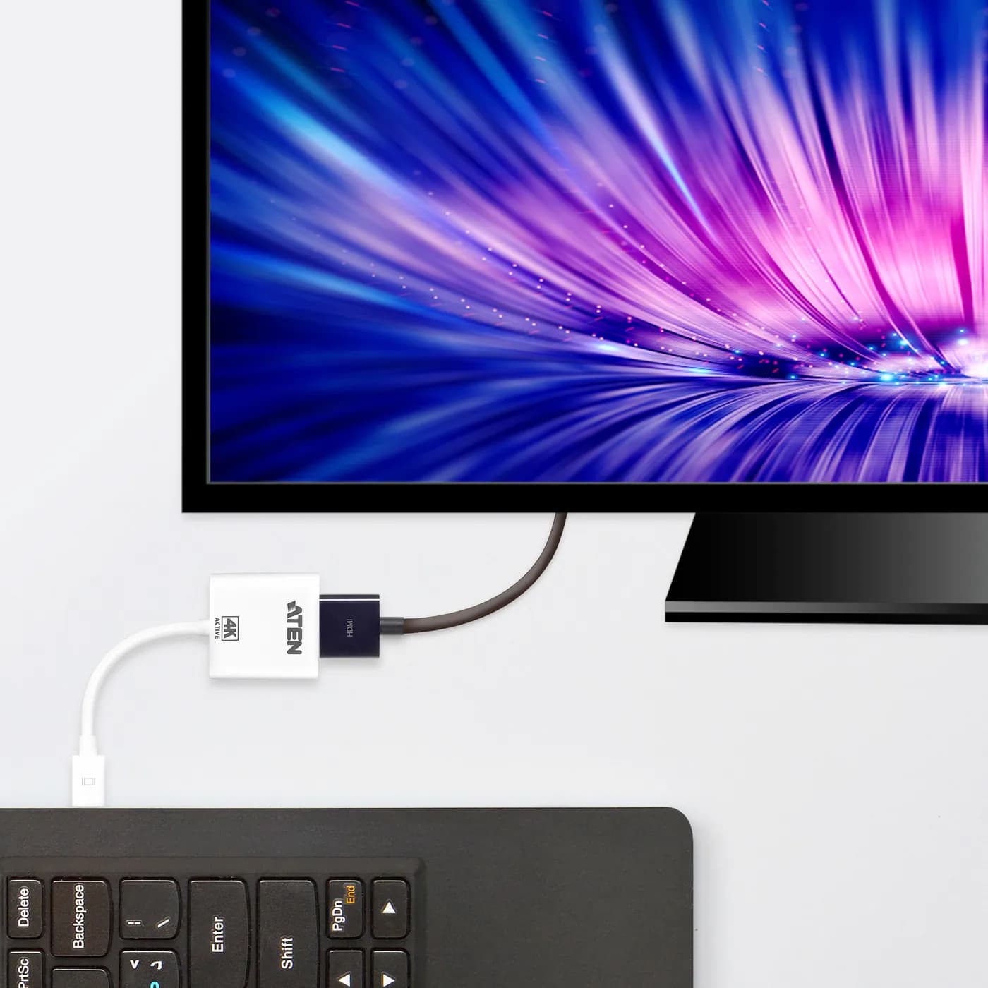 ATEN VC981 adaptador de cable de vídeo Mini DisplayPort HDMI Blanco 3