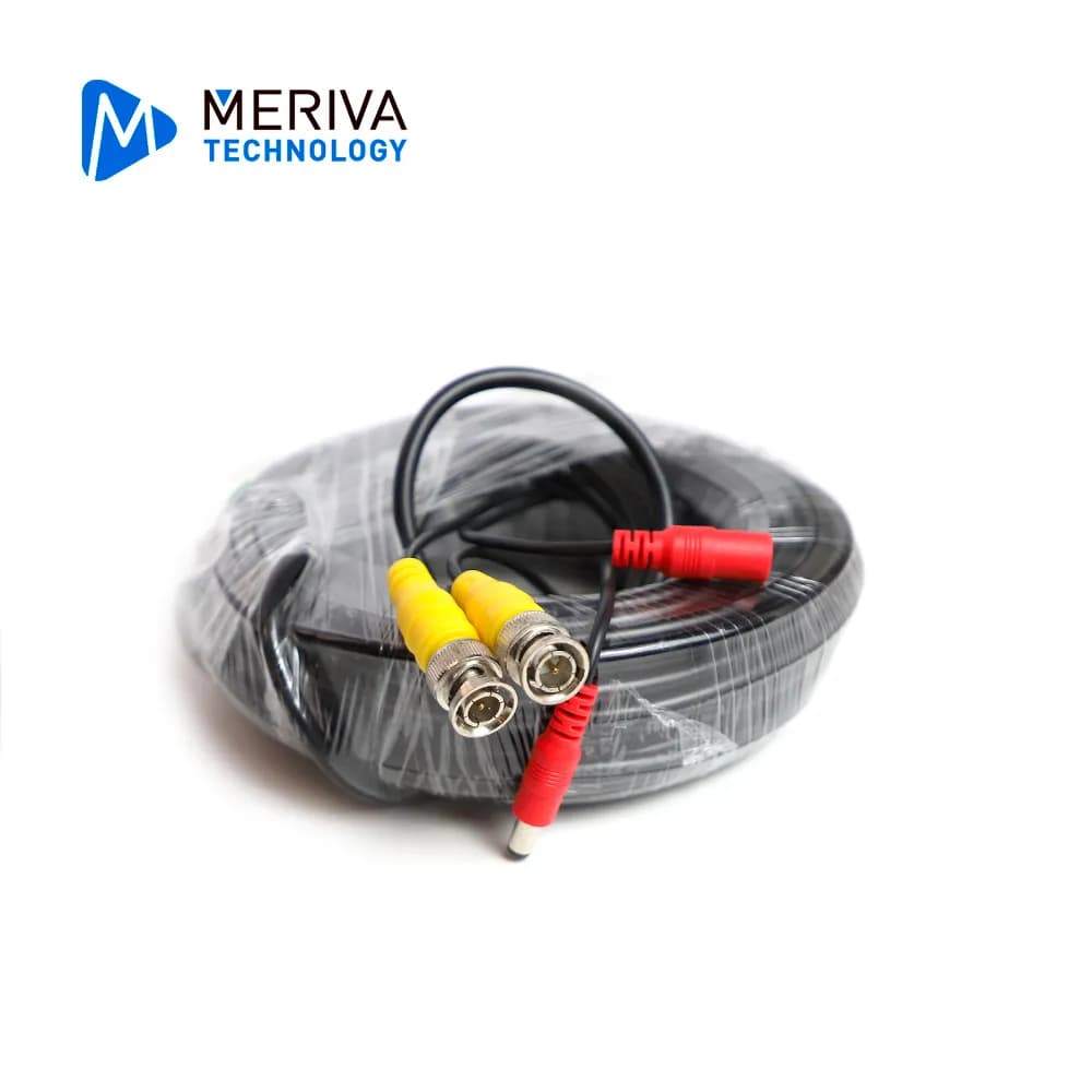CABLE DE VIDEO HD ARMADO MERIVA MVA-HDCB20 20MTS NEGRO CON CONECTORES  4