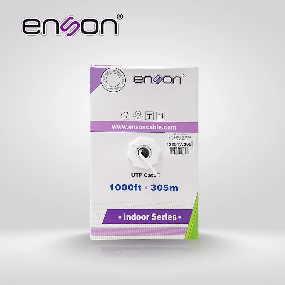 CABLE UTP CAT5E ENSON 12251W305 SERIE ECO CALIBE 24 AWG CCA BOBINA DE  3