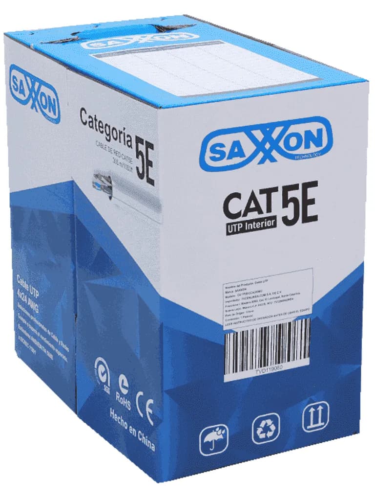 SAXXON OUTP5ECCA305BC - Bobina de Cable UTP Cat5e/ 305 Metros/ CCA/ Co 3